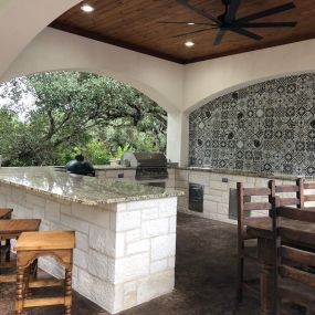 Custom Built Outdoor Kitchen Bar Designer San Antonio