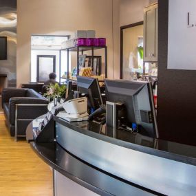 The front desk is the hub of our business.  The Salon Coordinators will help you set appointments, cash out your transactions and assist you with product and boutique shopping.  Have a question?  Just ask the Front Desk!