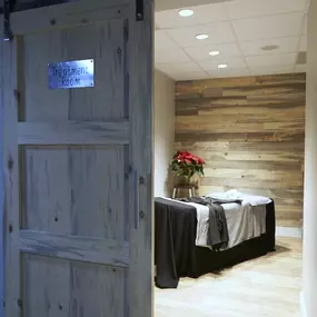 Private treatment room at FOR MEN Salon and Spa. Services include men's skin and back care facials, including anti-aging treatments. FOR MEN Salon and Spa is the only spa dedicated to men's body hair removal and waxing services.