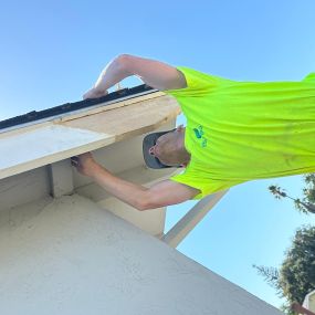 inspection of eaves and under-roof to ensure that new gutter installation is appropriate