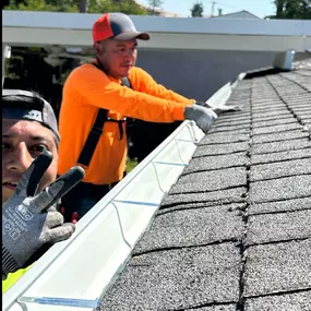 shingle roof gutter installation