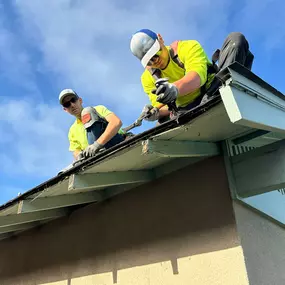 removal of broken roofed so we can install new gutters