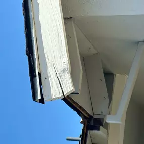 roof inspection prior to gutter installation, damage roof support