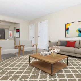 Living Room at Parkland Village Apartments