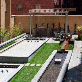 Courtyard with bocce