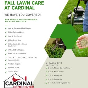 fall lawn care supplies