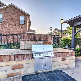 Grilling station and outdoor serving area