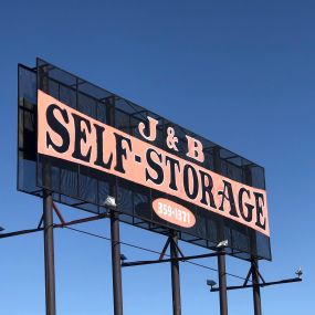 J & B Self Storage billboard