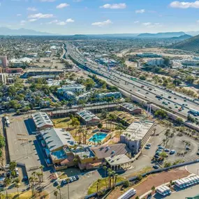 an aerial view of the city of Tucson