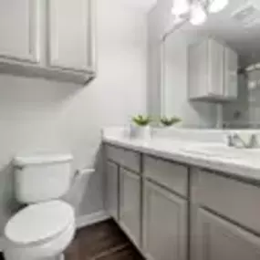 Spacious bathroom with walk-in shower