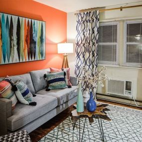 Living room at Heritage Apartments