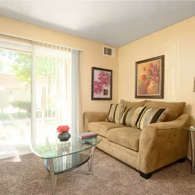 Living Room at Oak Terrace Senior Apts