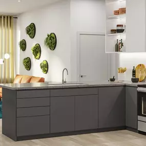 Kitchen at Link Apartments Linden