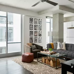 Living Room With Kitchen