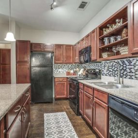 Kitchen at Overlook at Stone Oak Park Apartments