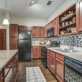 Kitchen at Overlook at Stone Oak Park Apartments