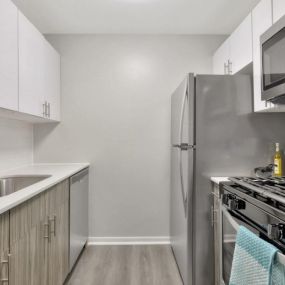 Kitchen with Stainless Steel Appliances at The Preserve at Woodfield