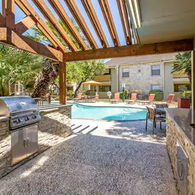 Outdoor Grill With Intimate Seating Area