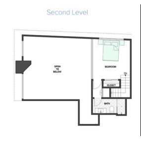 888 Hilgard-2 bedroom, 2 bath furnished luxury apartment 2nd level floor plan