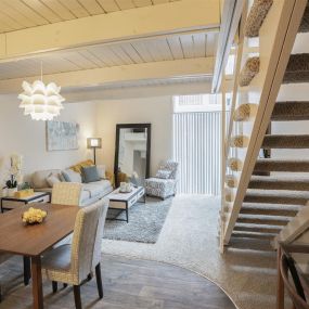 Dining Room with Hardwood Style Flooring