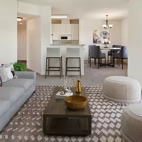 Living room at Cornerstone Apartments in San Ramon, CA 94582