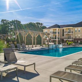 Pool with sundeck