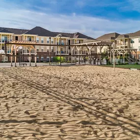 Sand volleyball court