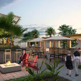 Rendering of Courtyard and Firepits at Sandpiper Glen Apartments