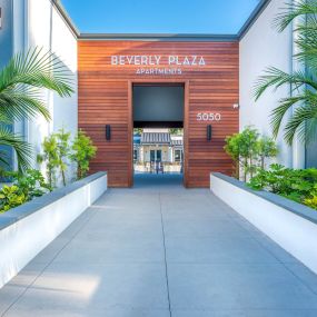 Building exterior at Beverly Plaza Apartments