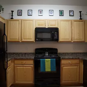 Kitchen with granite countertops