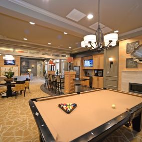 Billiard area and coffee bar
