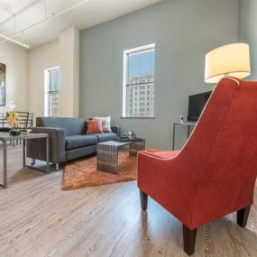 Living Room at Boston Lofts