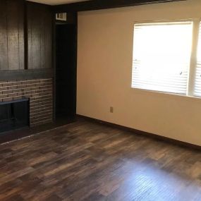 Wood floor living room