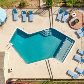 Drone View Of Pool