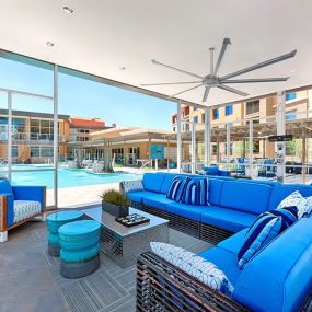 Pool cabana at the poolside at 56 North Apts in Phoenix, AZ