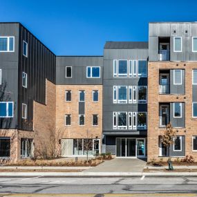 Front exterior of apartments