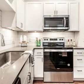 Kitchen with sink and stove