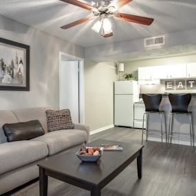 Living Room With Ceiling Fan