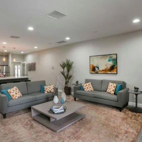 Living room at Redlands Park Apartments