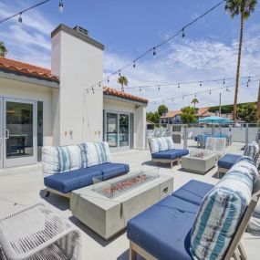 Outside lounge area at Laguna Gardens Apartments