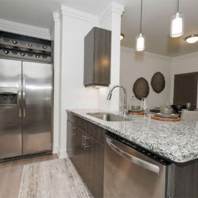 Kitchen at Cue Luxury Apartments