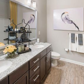 Bathroom With Bathtub and double vanity sinks