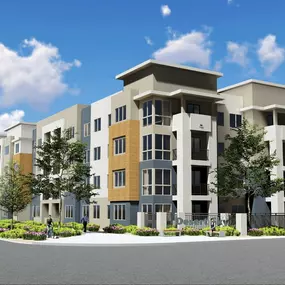 Exterior Rendering of Casa Azure Senior Living Apartments