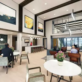 Rendering of the Clubroom at Casa Azure Senior Living