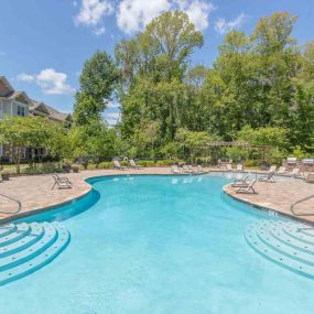 Blue sparkling pool at Chatham Apartment Homes