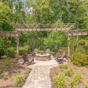 Communal gathering firepit at Chatham Apartment Homes