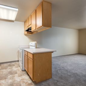 Living room and kitchen at Manor Apartments in Rohnert Park, CA 94928