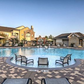 A Large Swimming Pool And Cabana