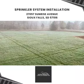 sprinkler system installation