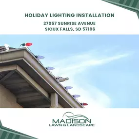 holiday lighting installation